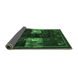 Sideview of Animal Emerald Green Traditional Rug, tr2375emgrn