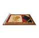 Sideview of Machine Washable Traditional Gold Rug, wshtr2376