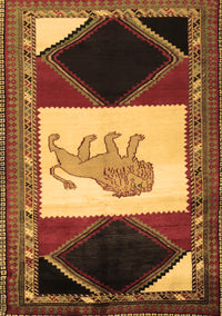 Animal Brown Traditional Rug, tr2376brn