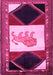 Machine Washable Animal Pink Traditional Rug, wshtr2376pnk