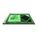 Sideview of Machine Washable Animal Emerald Green Traditional Area Rugs, wshtr2376emgrn