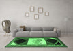 Machine Washable Animal Emerald Green Traditional Area Rugs in a Living Room,, wshtr2376emgrn