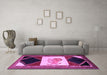 Machine Washable Animal Purple Traditional Area Rugs in a Living Room, wshtr2376pur