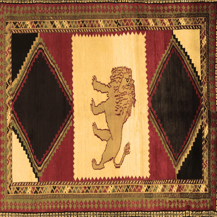 Square Machine Washable Animal Brown Traditional Rug, wshtr2376brn