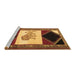 Sideview of Machine Washable Animal Brown Traditional Rug, wshtr2376brn