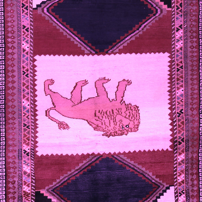 Animal Purple Traditional Rug, tr2376pur