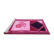 Sideview of Machine Washable Animal Pink Traditional Rug, wshtr2376pnk