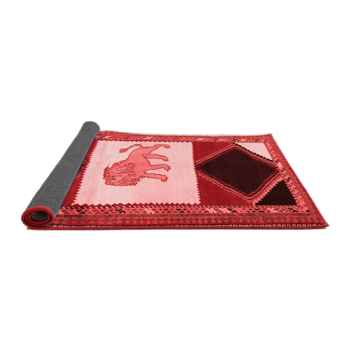 Animal Red Traditional Area Rugs