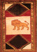 Animal Orange Traditional Rug, tr2376org