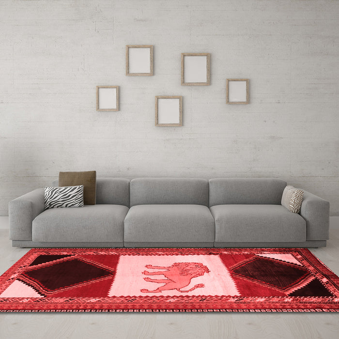 Traditional Red Washable Rugs