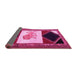 Sideview of Animal Pink Traditional Rug, tr2376pnk