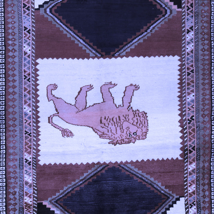 Machine Washable Animal Blue Traditional Rug, wshtr2376blu