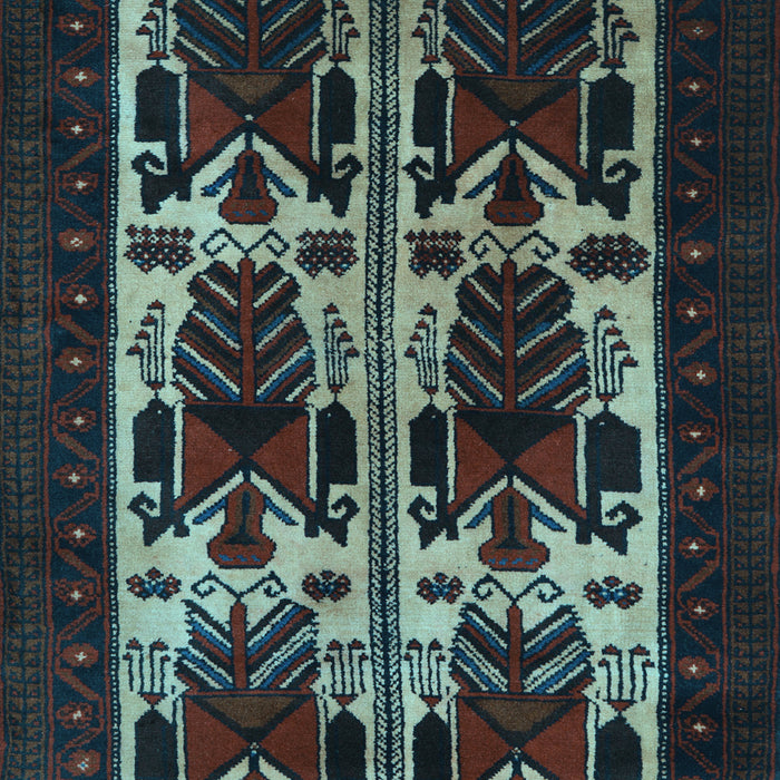Machine Washable Persian Light Blue Traditional Rug, wshtr2377lblu