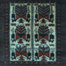 Square Machine Washable Persian Light Blue Traditional Rug, wshtr2377lblu