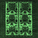 Square Persian Emerald Green Traditional Rug, tr2377emgrn