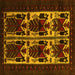 Square Persian Yellow Traditional Rug, tr2377yw