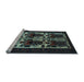 Sideview of Machine Washable Persian Light Blue Traditional Rug, wshtr2377lblu