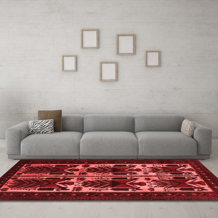 Traditional Red Washable Rugs