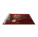 Sideview of Machine Washable Traditional Sepia Brown Rug, wshtr2378