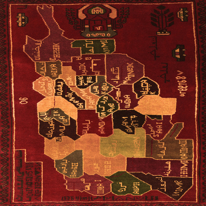 Serging Thickness of Persian Orange Traditional Rug, tr2378org