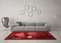 Machine Washable Persian Red Traditional Rug, wshtr2378red