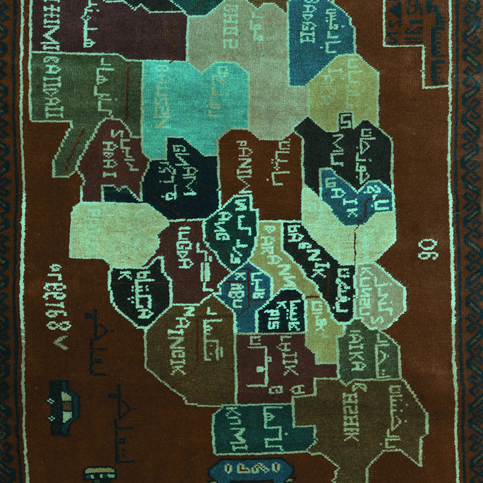 Machine Washable Persian Turquoise Traditional Area Rugs, wshtr2378turq