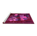 Sideview of Machine Washable Persian Pink Traditional Rug, wshtr2378pnk