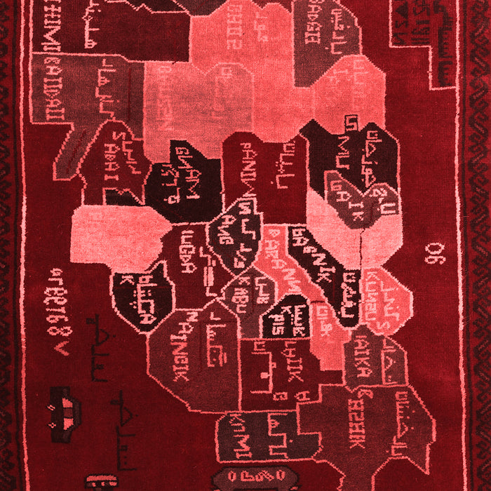 Machine Washable Persian Red Traditional Rug, wshtr2378red