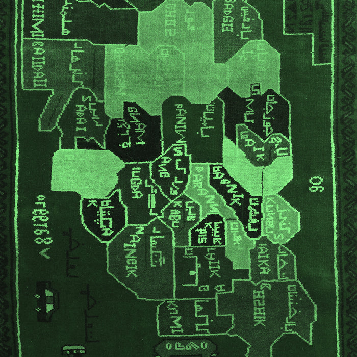 Machine Washable Persian Emerald Green Traditional Area Rugs, wshtr2378emgrn