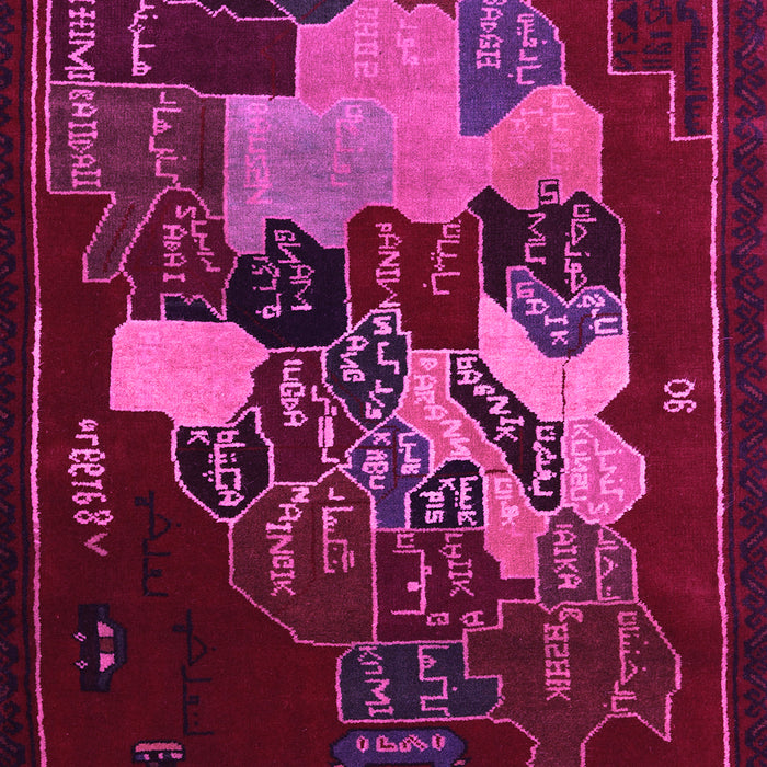 Machine Washable Persian Pink Traditional Rug, wshtr2378pnk