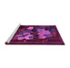 Sideview of Machine Washable Persian Purple Traditional Area Rugs, wshtr2378pur