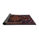 Sideview of Traditional Charcoal Gray Persian Rug, tr2379