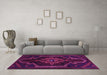 Machine Washable Persian Pink Traditional Rug in a Living Room, wshtr2379pnk