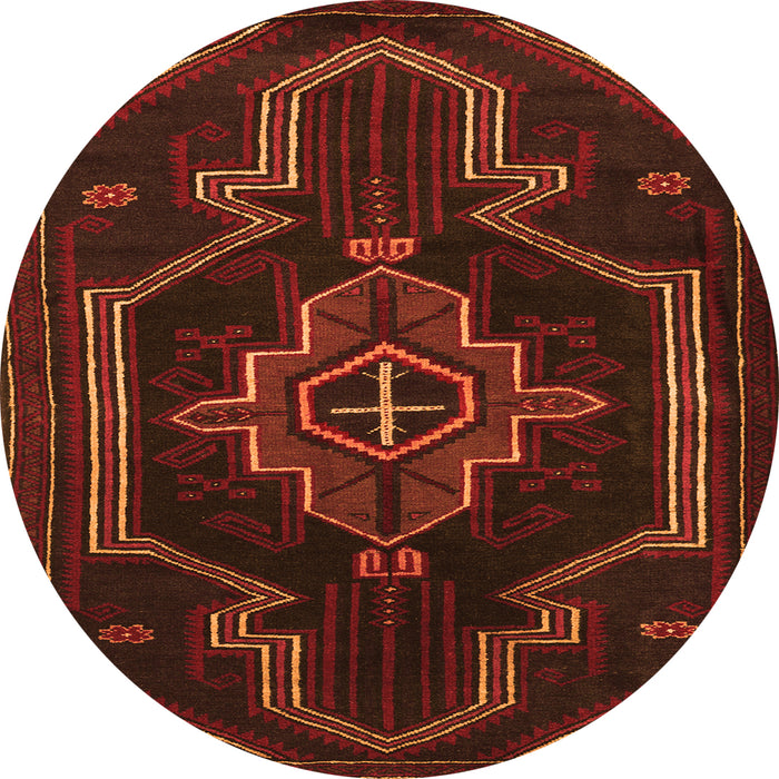 Square Persian Orange Traditional Rug, tr2379org