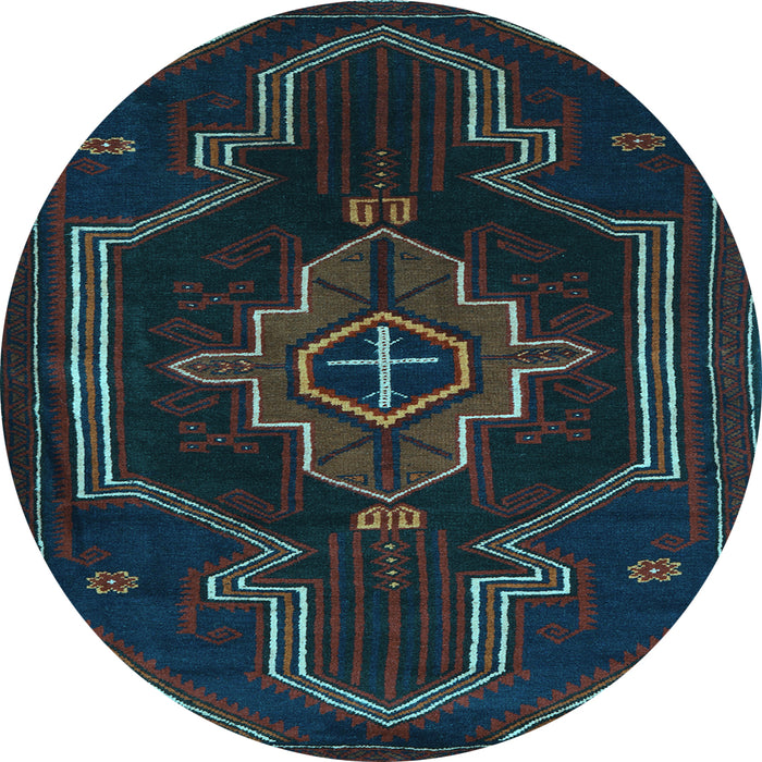 Round Persian Light Blue Traditional Rug, tr2379lblu