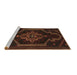 Sideview of Machine Washable Persian Brown Traditional Rug, wshtr2379brn