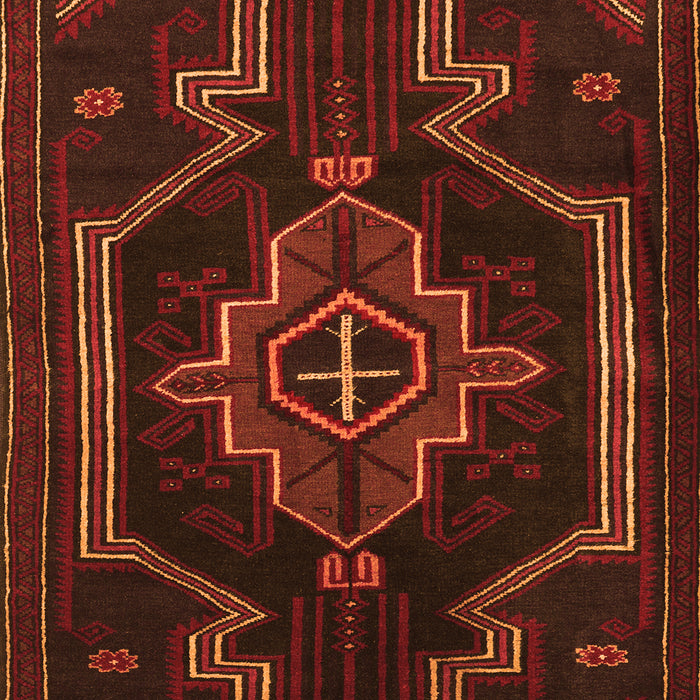 Serging Thickness of Machine Washable Persian Orange Traditional Area Rugs, wshtr2379org