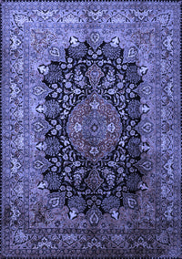 Medallion Blue Traditional Rug, tr237blu