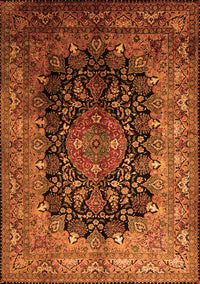 Medallion Orange Traditional Rug, tr237org