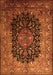 Medallion Orange Traditional Rug, tr237org