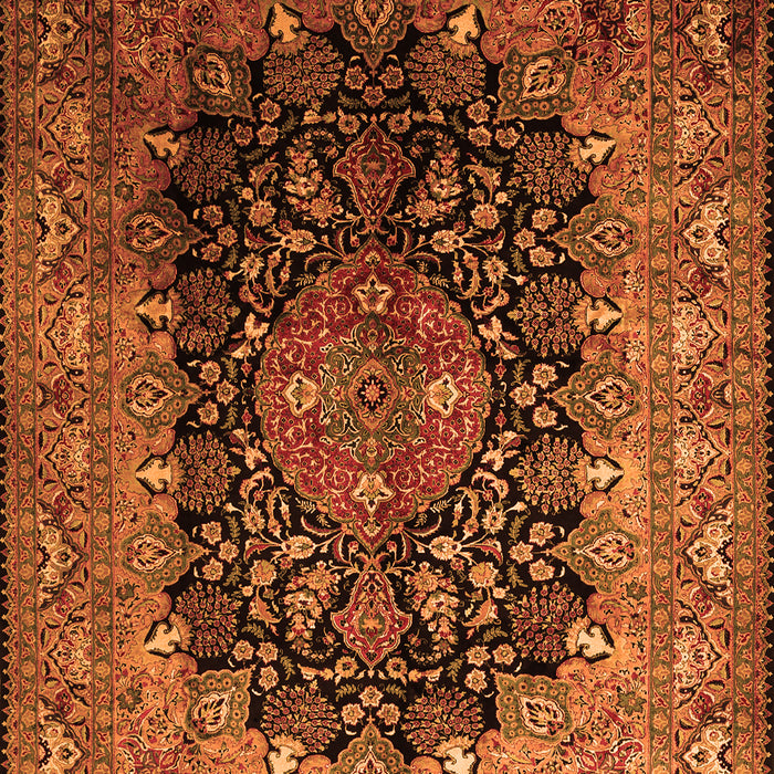 Medallion Orange Traditional Rug, tr237org