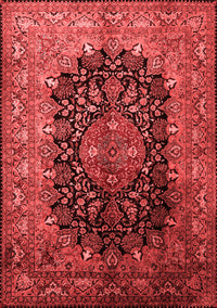 Medallion Red Traditional Rug, tr237red