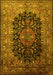 Medallion Yellow Traditional Rug, tr237yw