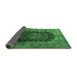 Sideview of Medallion Emerald Green Traditional Rug, tr237emgrn