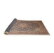 Sideview of Traditional Light French Beige Brown Medallion Rug, tr238