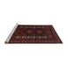 Sideview of Machine Washable Traditional Bakers Brown Rug, wshtr2380