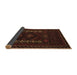 Sideview of Southwestern Brown Country Rug, tr2380brn