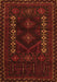Serging Thickness of Machine Washable Southwestern Orange Country Area Rugs, wshtr2380org