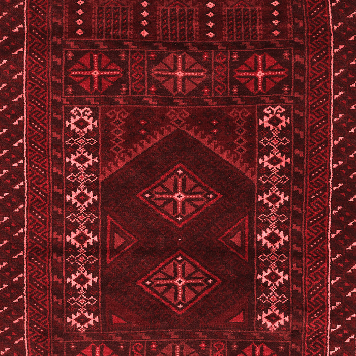 Machine Washable Southwestern Red Country Rug, wshtr2380red