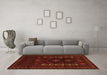 Machine Washable Southwestern Orange Country Area Rugs in a Living Room, wshtr2380org